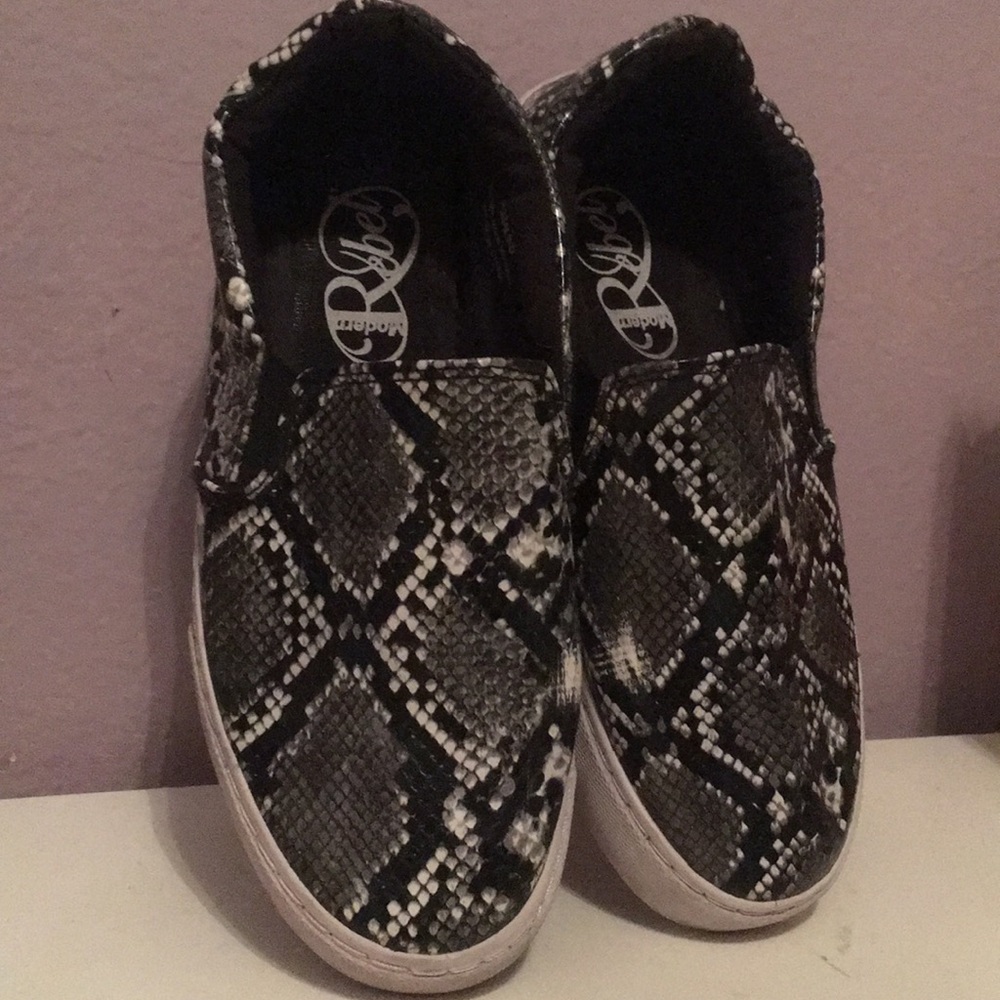 Snake Skin Slip-ons